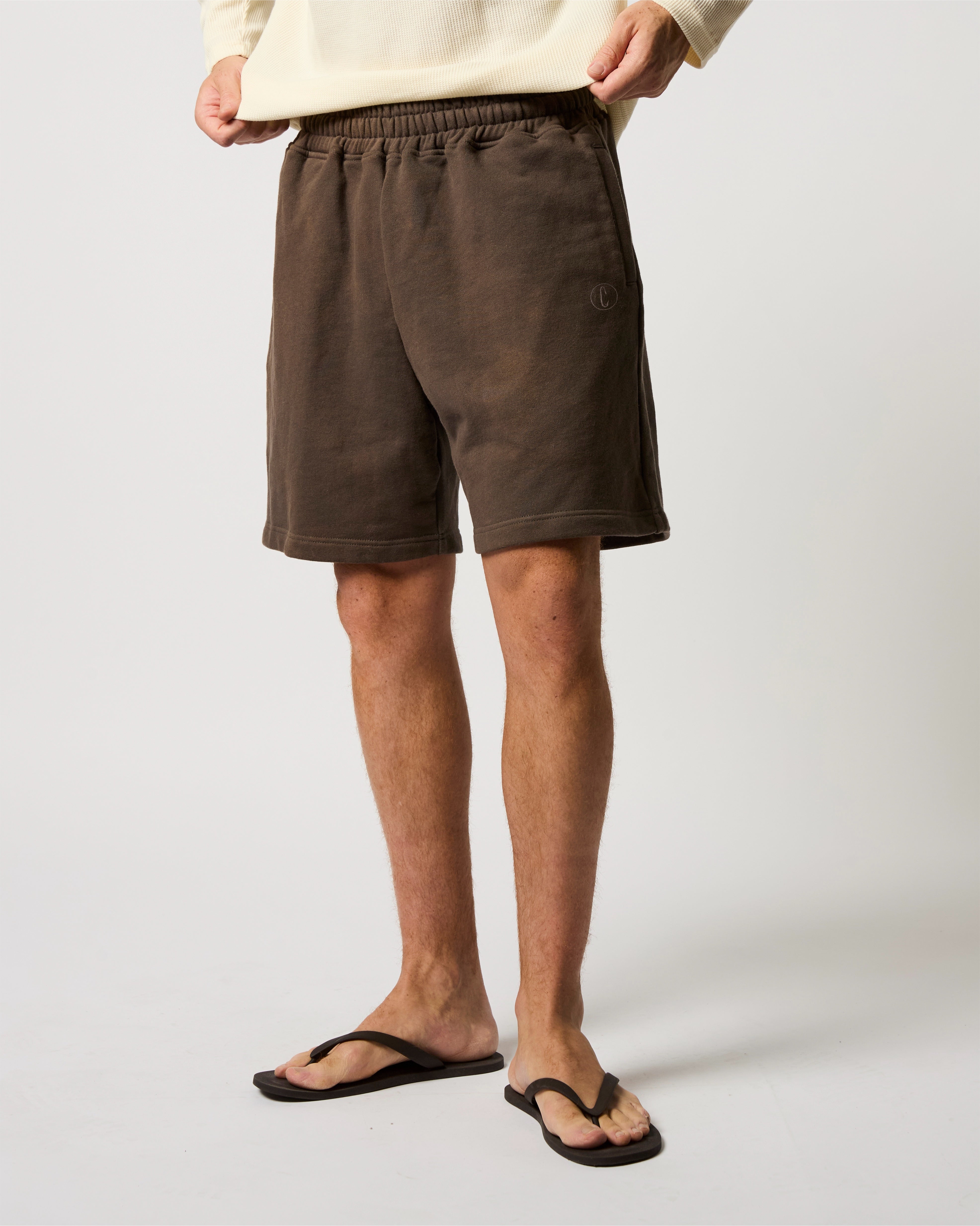 Coszus Relaxed Terry Brown Shorts